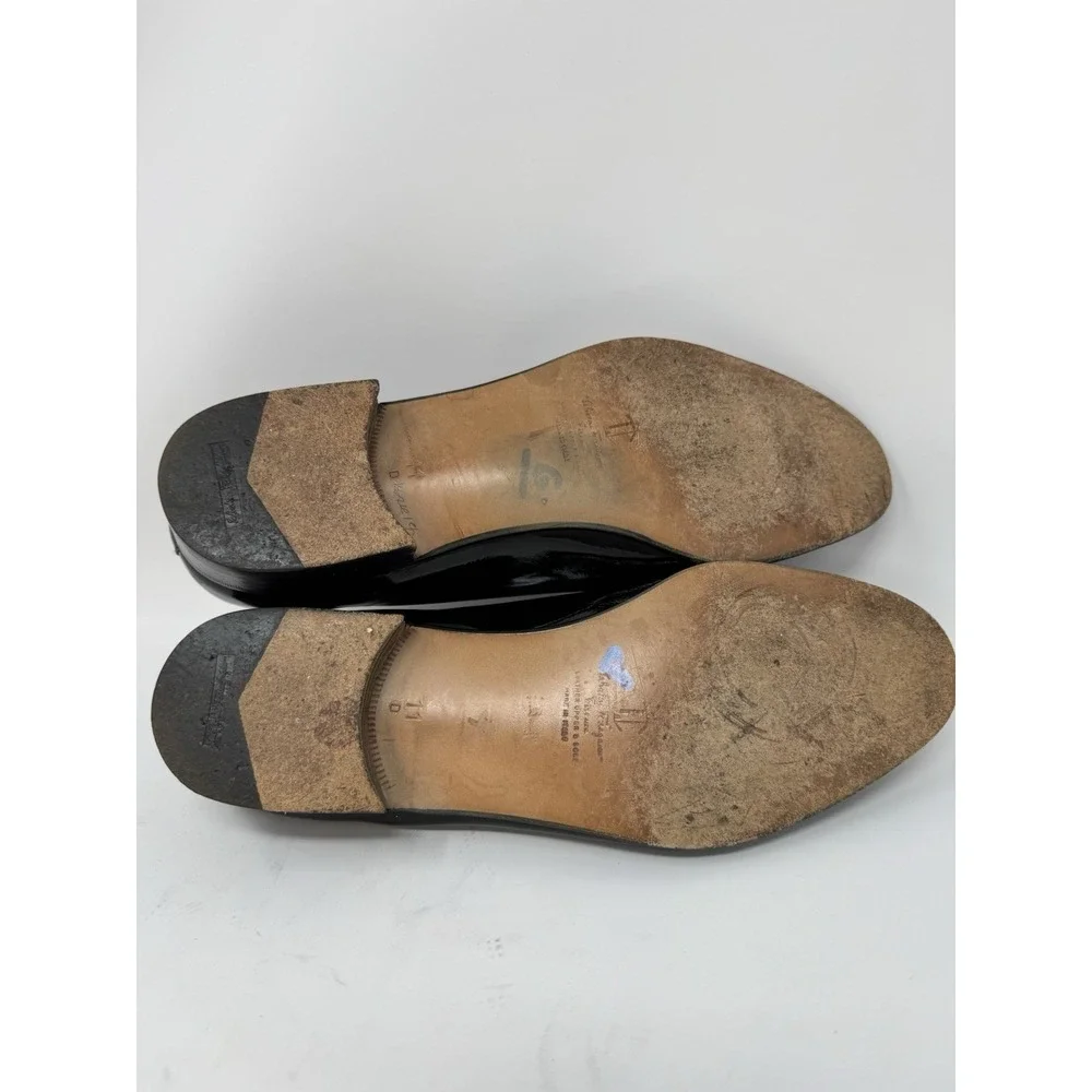 Salvatore Ferragamo Made in Italy Patent Grosgrain Vamp Formal Loafer 11 D